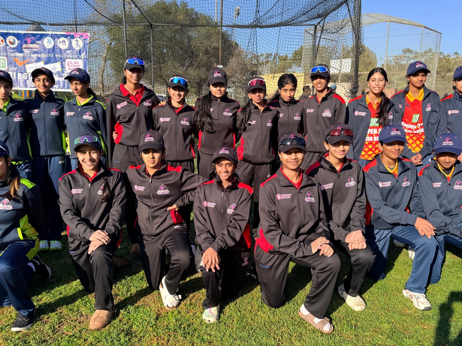 DC Titan - 2026 SD Open team photo on the cricket field